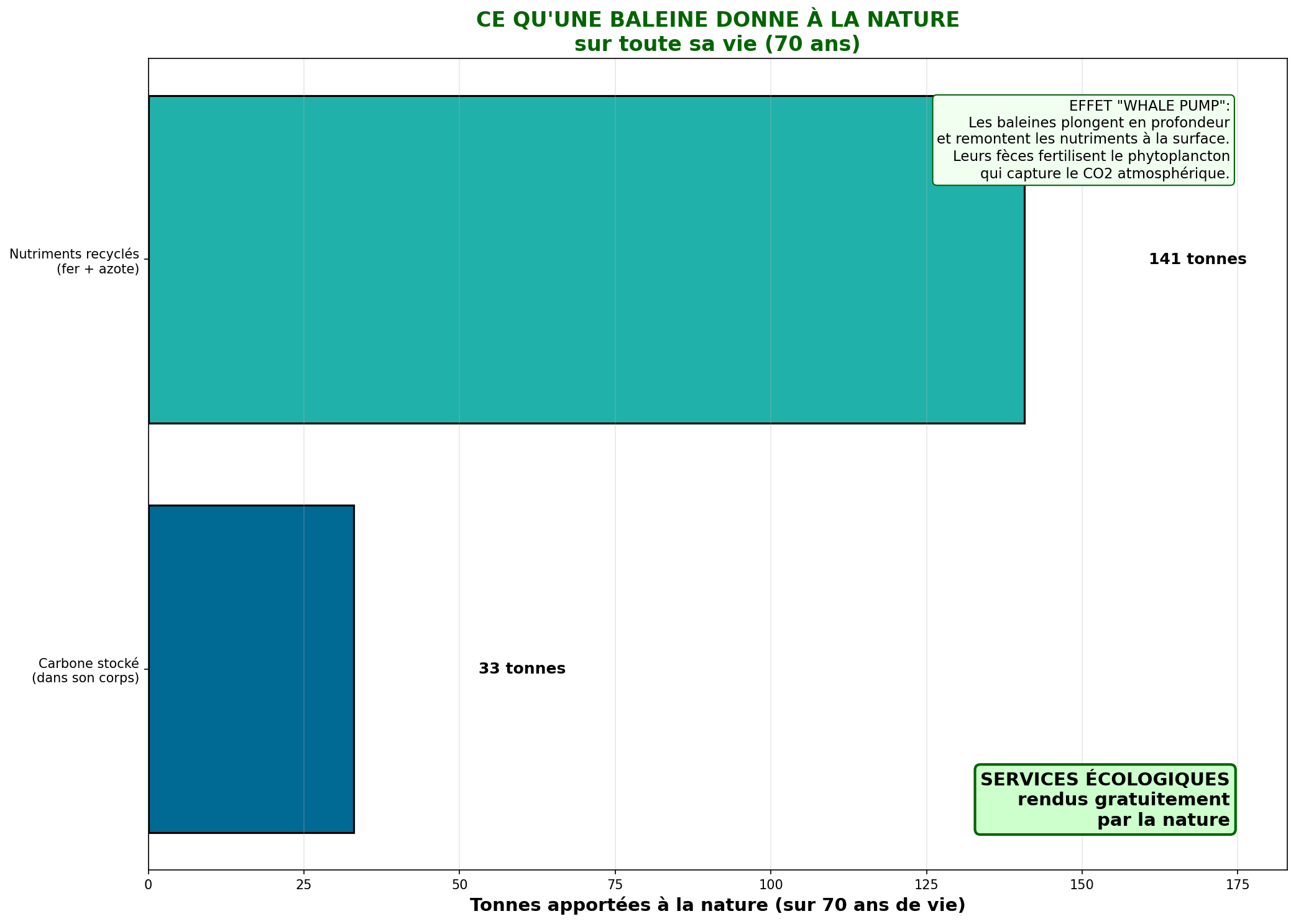 Graphique services écologiques baleine